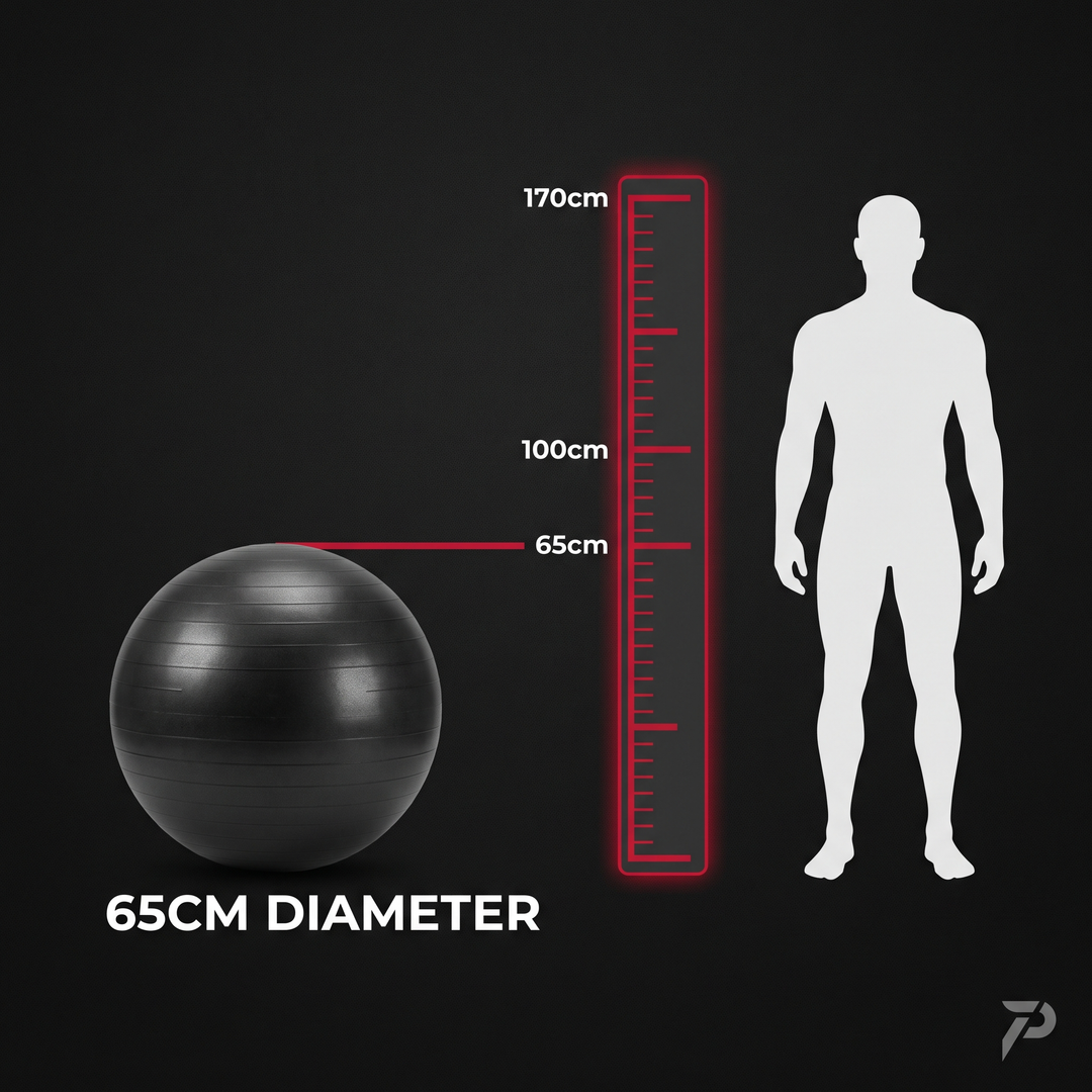 Professional Inflatable Yoga Ball 65cm Anti-Slip Exercise Ball for Pregnancy Prenatal Fitness Birthing Ball Posture Support Home Gym Stability Training