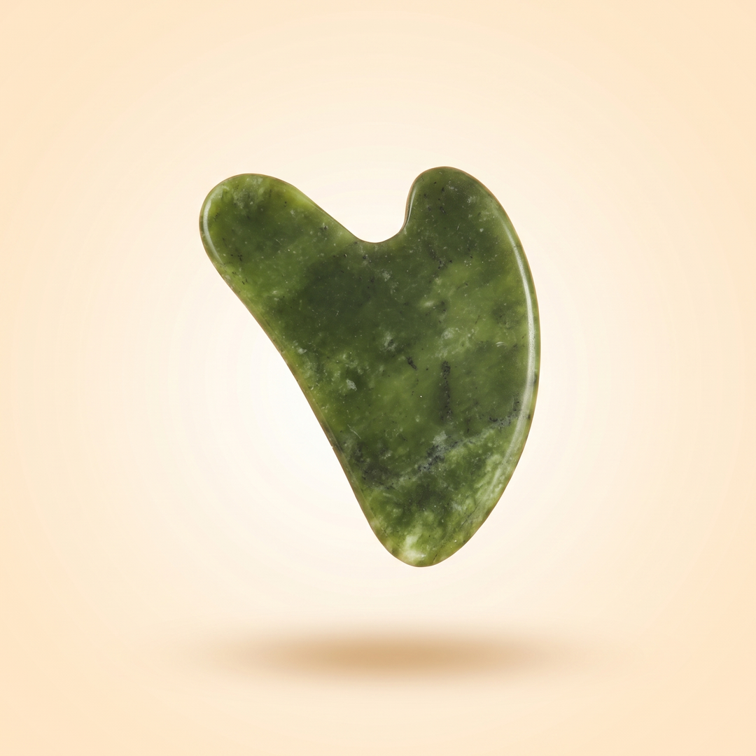 Professional Jade Gua Sha Scraping Tool Heart Shape Natural Jade Stone Face Neck Body Massage Scraper Skin Therapy Recovery Tool