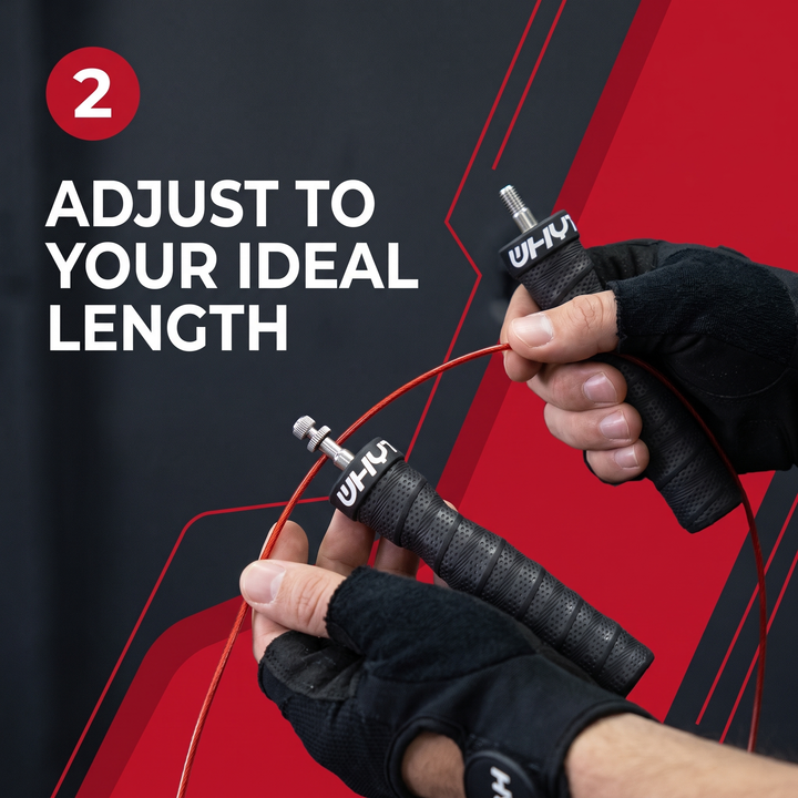 Professional Jump Rope Set Speed Skipping Rope Adjustable Cable with Ball Bearings Anti-Slip Handle Weighted CrossFit Home Gym Cardio Fitness Training