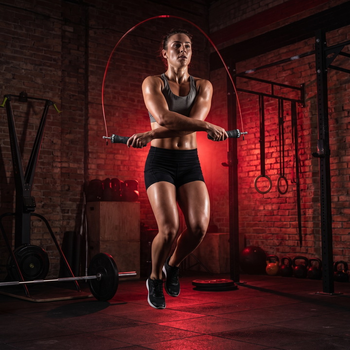 Professional Jump Rope Set Speed Skipping Rope Adjustable Cable with Ball Bearings Anti-Slip Handle Weighted CrossFit Home Gym Cardio Fitness Training