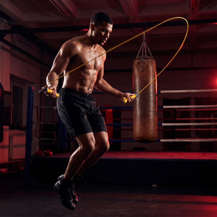 Professional Jump Rope Set Speed Skipping Rope Adjustable Cable with Ball Bearings Anti-Slip Handle Weighted CrossFit Home Gym Cardio Fitness Training