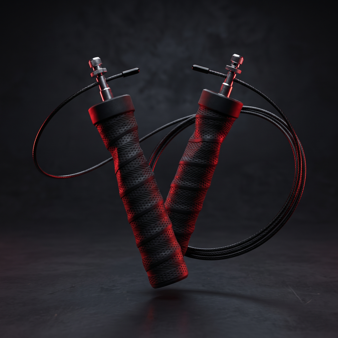 Professional Jump Rope Set Speed Skipping Rope Adjustable Cable with Ball Bearings Anti-Slip Handle Weighted CrossFit Home Gym Cardio Fitness Training