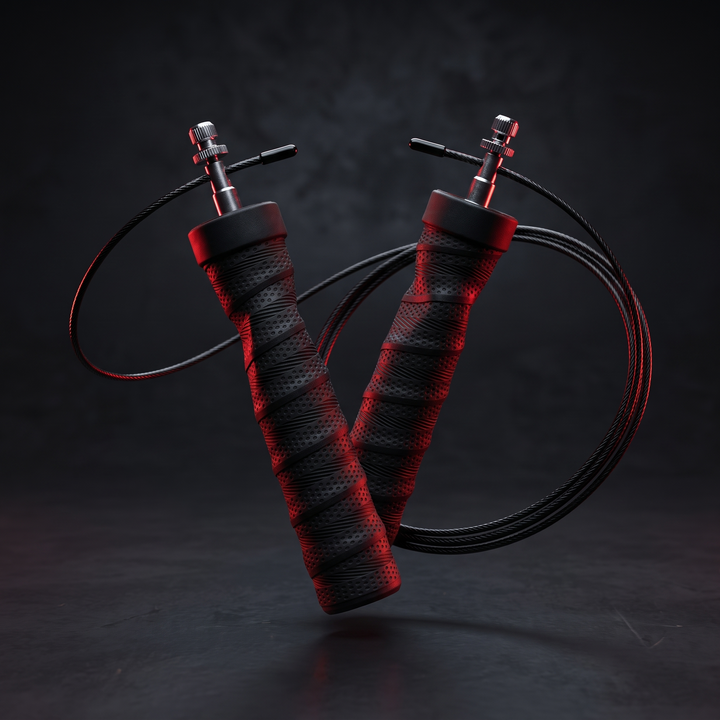 Professional Jump Rope Set Speed Skipping Rope Adjustable Cable with Ball Bearings Anti-Slip Handle Weighted CrossFit Home Gym Cardio Fitness Training