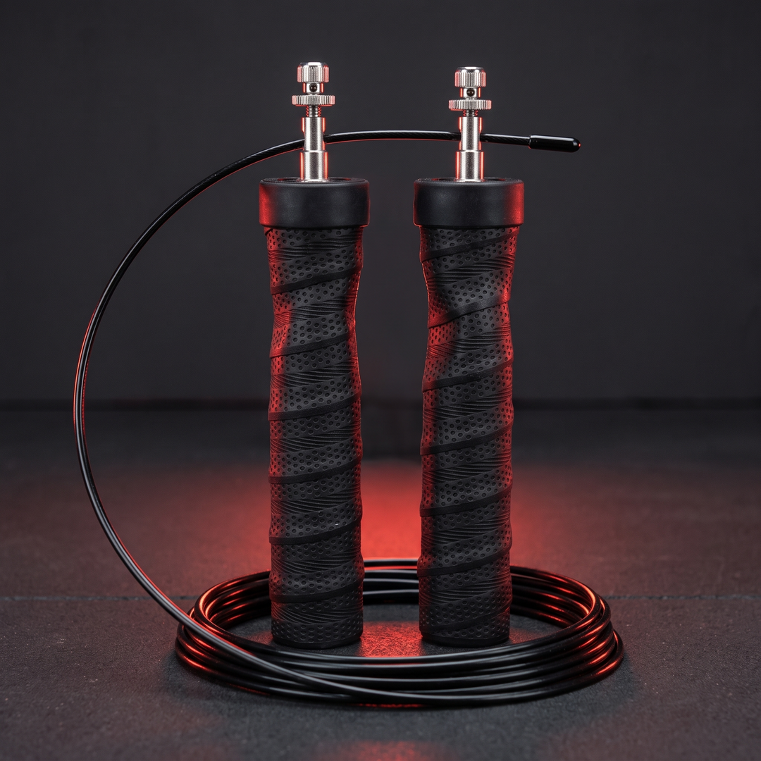Professional Jump Rope Set Speed Skipping Rope Adjustable Cable with Ball Bearings Anti-Slip Handle Weighted CrossFit Home Gym Cardio Fitness Training