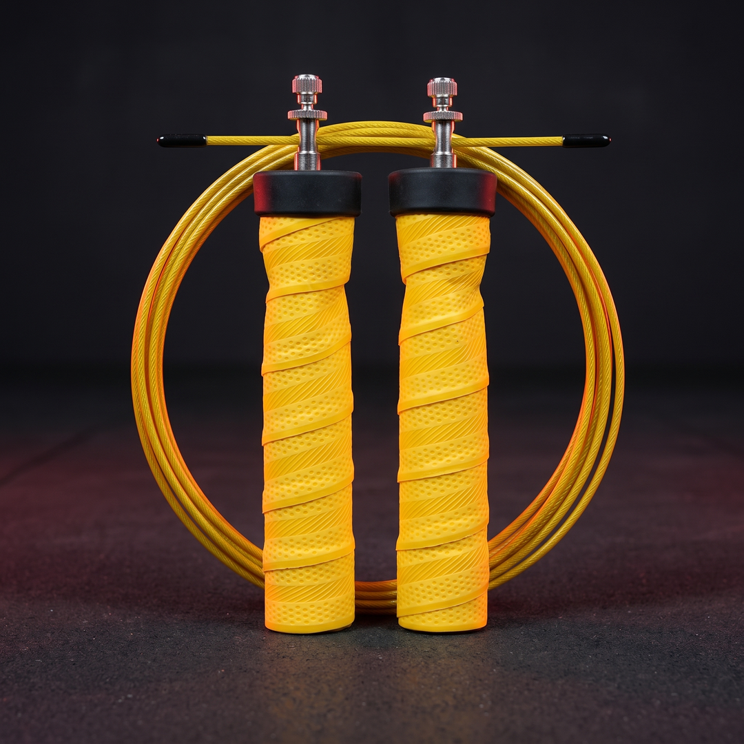 Professional Jump Rope Set Speed Skipping Rope Adjustable Cable with Ball Bearings Anti-Slip Handle Weighted CrossFit Home Gym Cardio Fitness Training