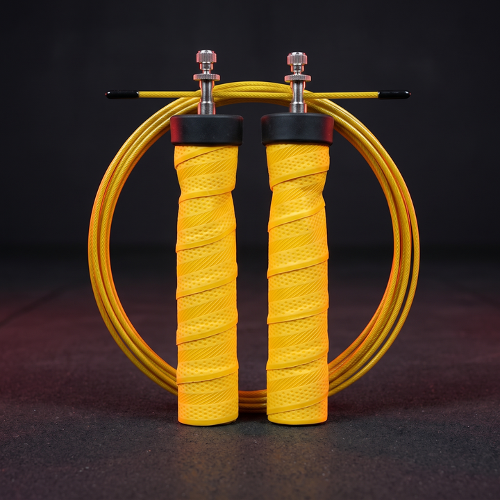 Professional Jump Rope Set Speed Skipping Rope Adjustable Cable with Ball Bearings Anti-Slip Handle Weighted CrossFit Home Gym Cardio Fitness Training