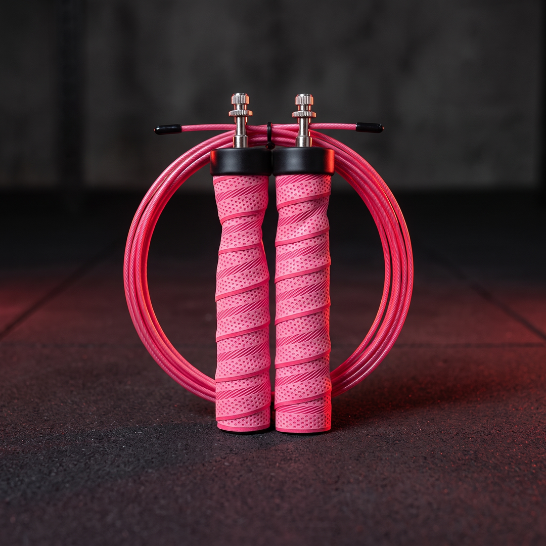 Professional Jump Rope Set Speed Skipping Rope Adjustable Cable with Ball Bearings Anti-Slip Handle Weighted CrossFit Home Gym Cardio Fitness Training