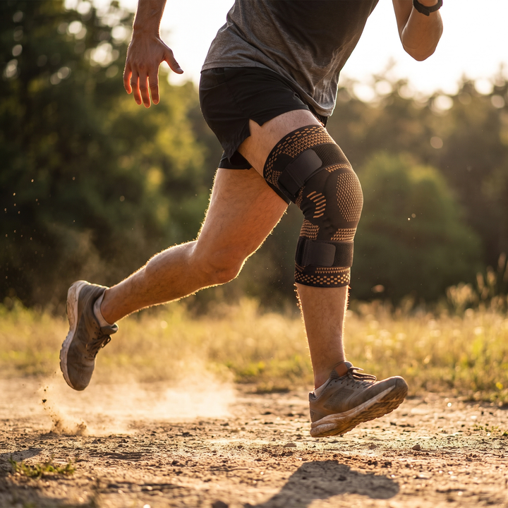 Professional Knee Brace Support Compression Sleeve with Side Stabilizers Patella Gel Pad for Knee Pain Relief Meniscus ACL MCL Recovery Rehabilitation