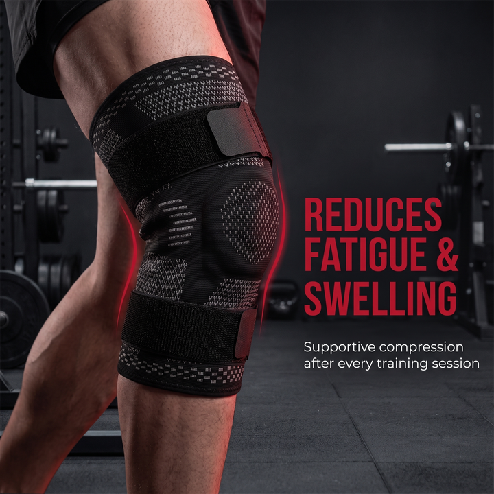 Professional Knee Brace Support Compression Sleeve with Side Stabilizers Patella Gel Pad for Knee Pain Relief Meniscus ACL MCL Recovery Rehabilitation