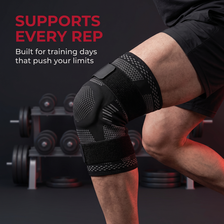 Professional Knee Brace Support Compression Sleeve with Side Stabilizers Patella Gel Pad for Knee Pain Relief Meniscus ACL MCL Recovery Rehabilitation