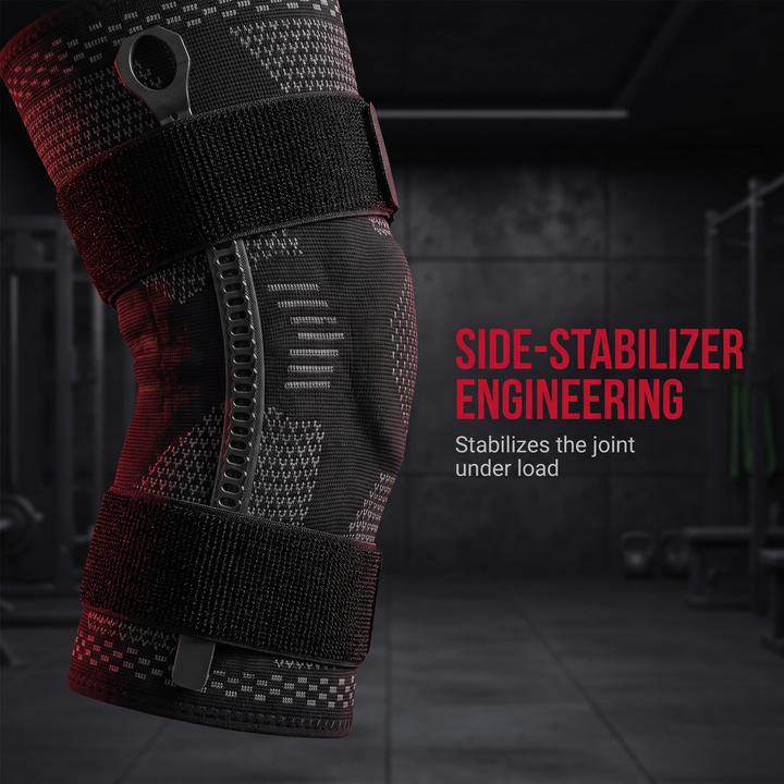 Professional Knee Brace Support Compression Sleeve with Side Stabilizers Patella Gel Pad for Knee Pain Relief Meniscus ACL MCL Recovery Rehabilitation