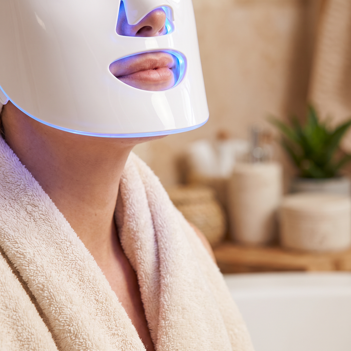 Professional LED Face &amp; Neck Light Therapy Mask 7 Colour Red Light Skin Rejuvenation Anti-Ageing Beauty Device for Home Skincare Facial Treatment