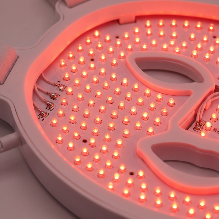 Professional LED Face &amp; Neck Light Therapy Mask 8 Colour Red Near-Infrared Photon Skin Firming Oil Control Anti-Redness Whitening Home Skin Care