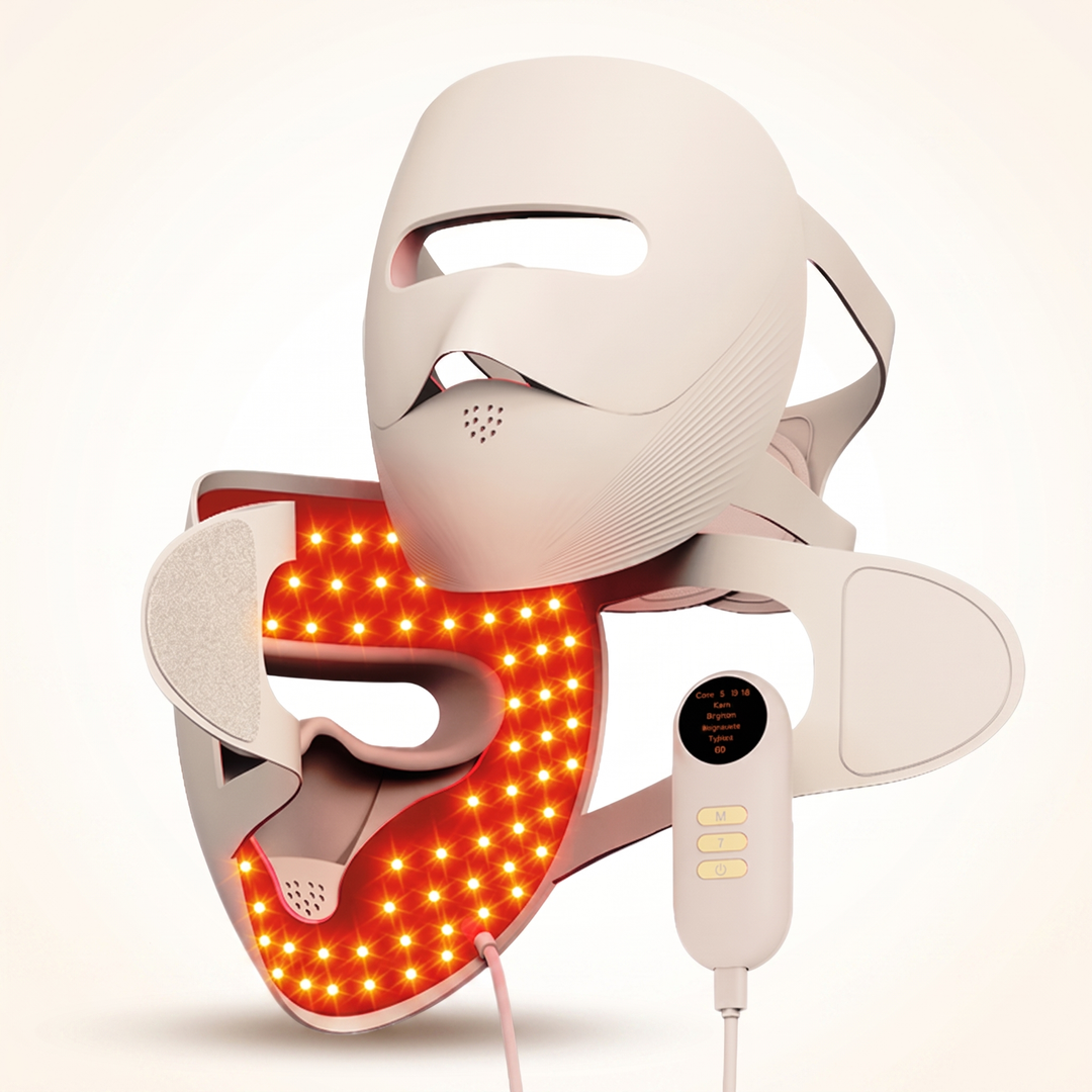 Professional LED Light Therapy Face Mask 4 Colour Red Infrared Photon Skin Rejuvenation Anti Acne Pore Care Wireless Rechargeable Home Skincare