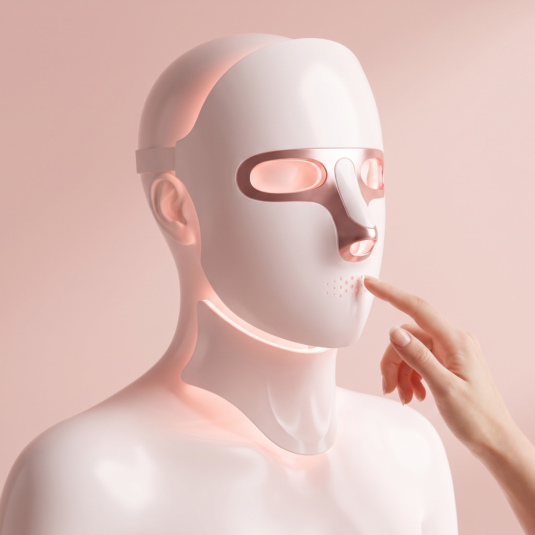 Professional LED Light Therapy Face and Neck Mask 7 Color Photon Skin Rejuvenation Rechargeable Facial Care Device for Home Use