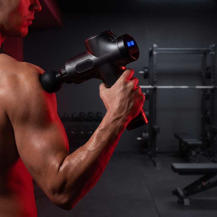 Professional Massage Gun Deep Tissue Muscle Massager 30 Speed Levels Percussion Body Neck Back Recovery Device Noise Reduction Home Gym Fitness Use