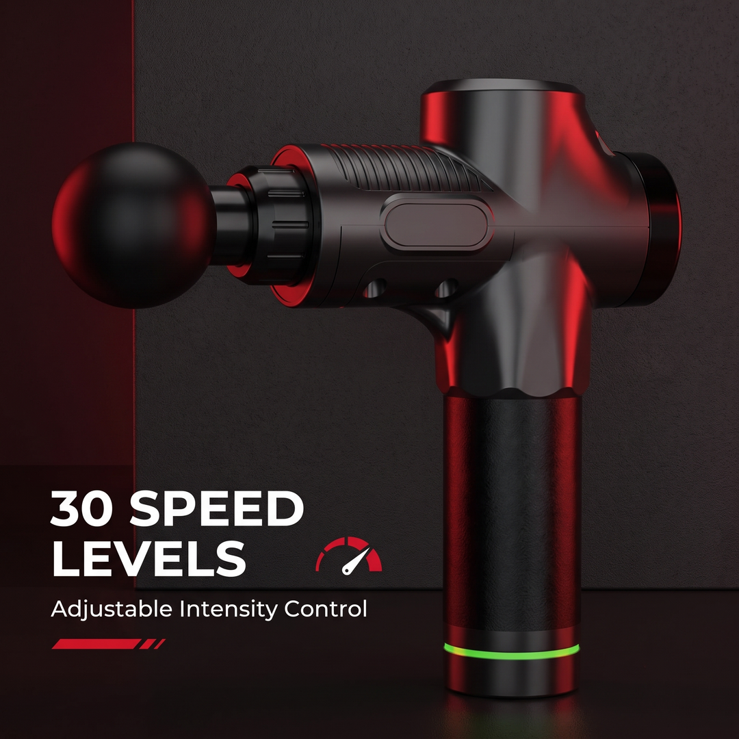 Professional Massage Gun Deep Tissue Muscle Massager 30 Speed Levels Percussion Body Neck Back Recovery Device Noise Reduction Home Gym Fitness Use