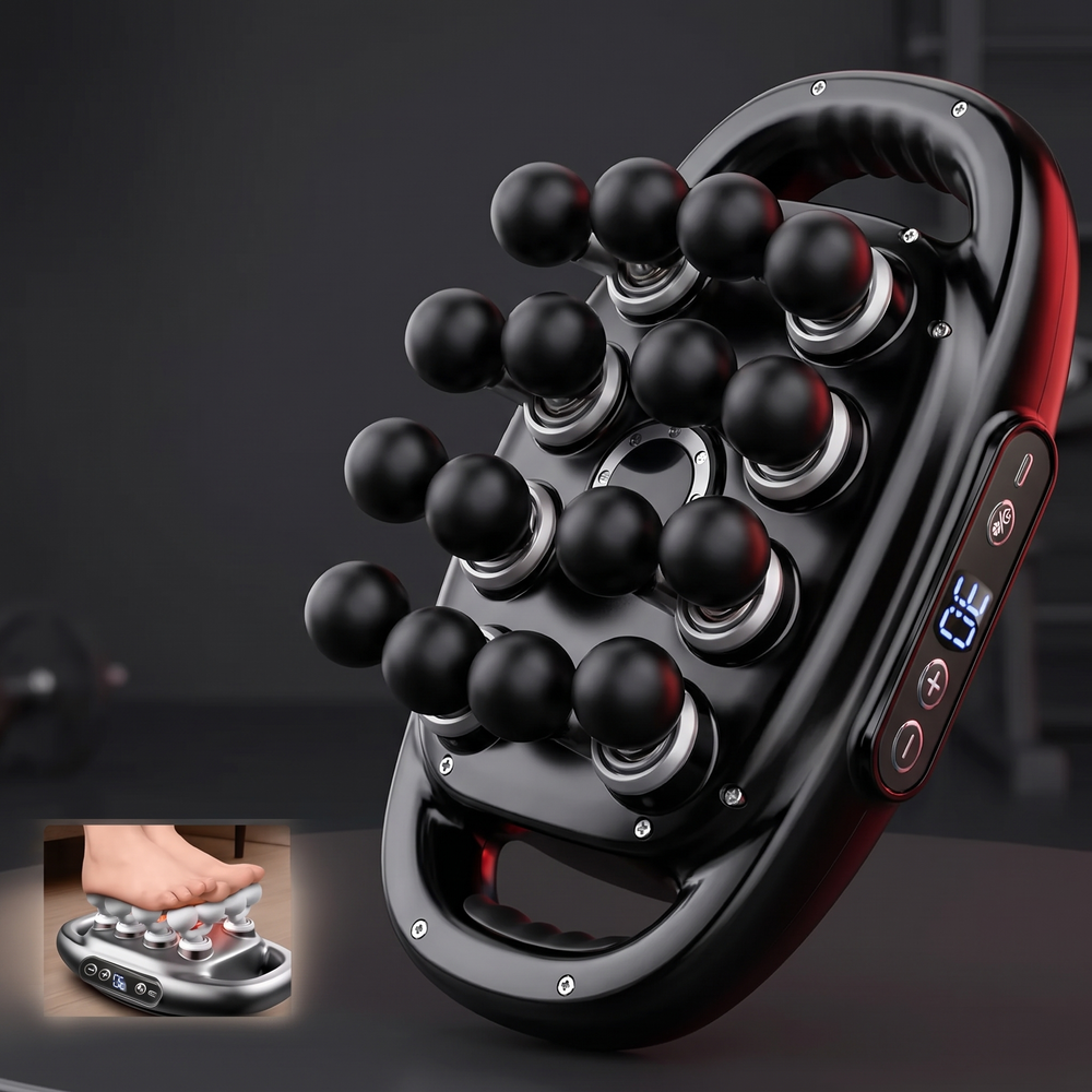 Professional Massage Gun Deep Tissue Percussion Massager Portable Muscle Recovery Device Multiple Attachments Home Gym Fitness Rehabilitation