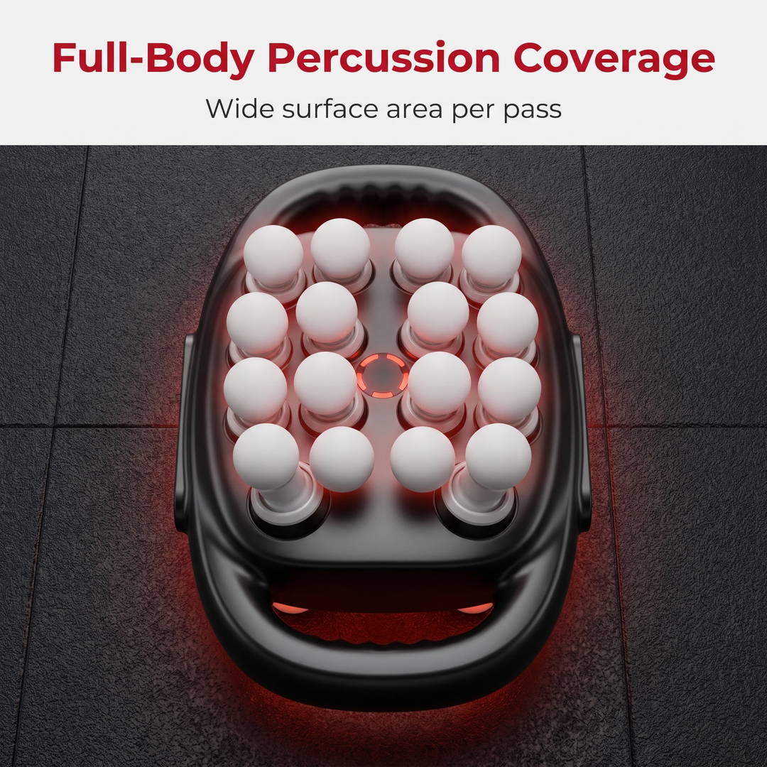 Professional Massage Gun Deep Tissue Percussion Massager Portable Muscle Recovery Device Multiple Attachments Home Gym Fitness Rehabilitation