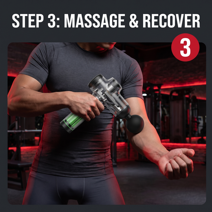 Professional Muscle Massage Gun Deep Tissue Percussion Massager for Neck Back Shoulders Recovery Soreness Relief Home Gym Fitness Use