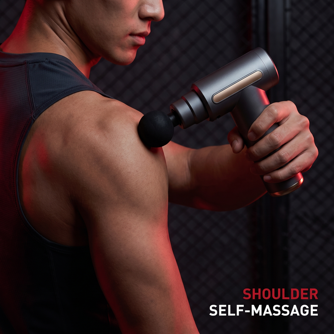 Professional Muscle Massage Gun Deep Tissue Percussion Massager for Neck Back Shoulders Recovery Soreness Relief Home Gym Fitness Use