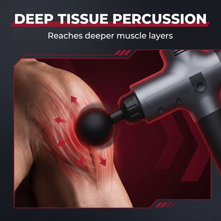 Professional Muscle Massage Gun Deep Tissue Percussion Massager for Neck Back Shoulders Recovery Soreness Relief Home Gym Fitness Use
