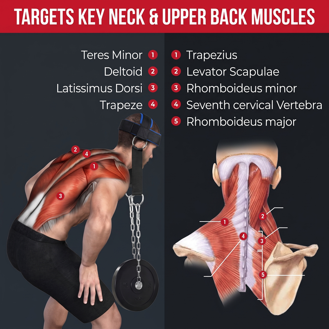 Professional Neck Training Harness Adjustable Head Strap Neck Muscle Strength Training Cap Weight Bearing Gym Fitness Home Workout Exercise Equipment