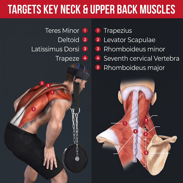 Professional Neck Training Harness Adjustable Head Strap Neck Muscle Strength Training Cap Weight Bearing Gym Fitness Home Workout Exercise Equipment