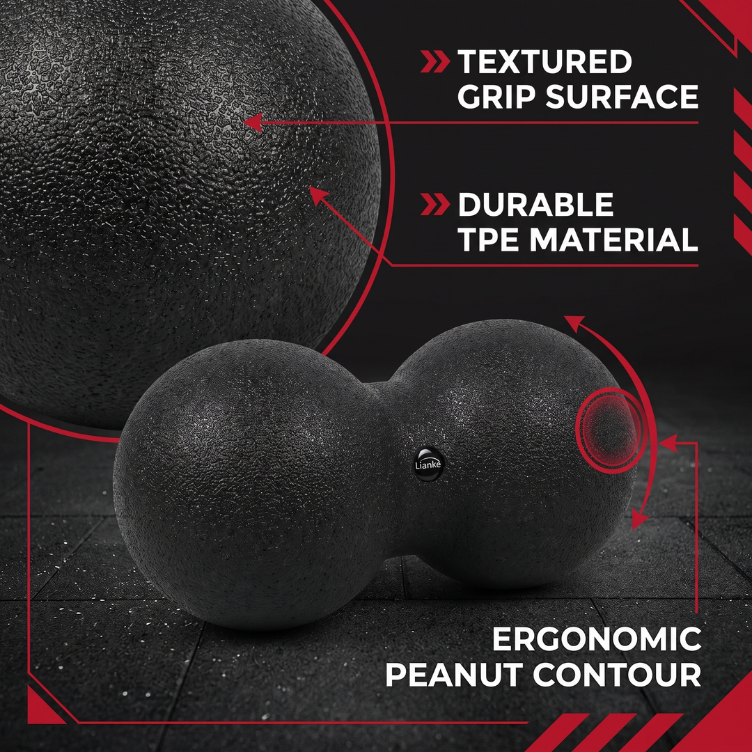 Professional Peanut Massage Ball Set Acupressure Trigger Point Massager Neck Back Myofascial Release Fitness Yoga Recovery Tool