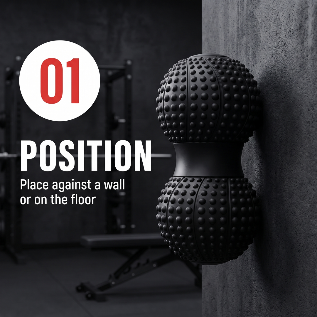 Professional Peanut Massage Ball TPE Raised Point Fascia Ball Back Waist Foot Myofascial Release Ball for Home Gym Recovery Mobility Rehab