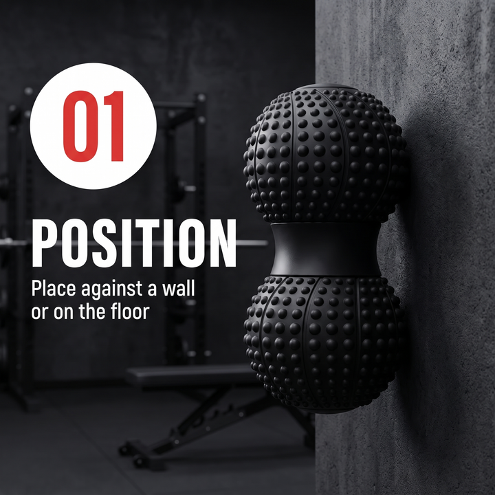 Professional Peanut Massage Ball TPE Raised Point Fascia Ball Back Waist Foot Myofascial Release Ball for Home Gym Recovery Mobility Rehab