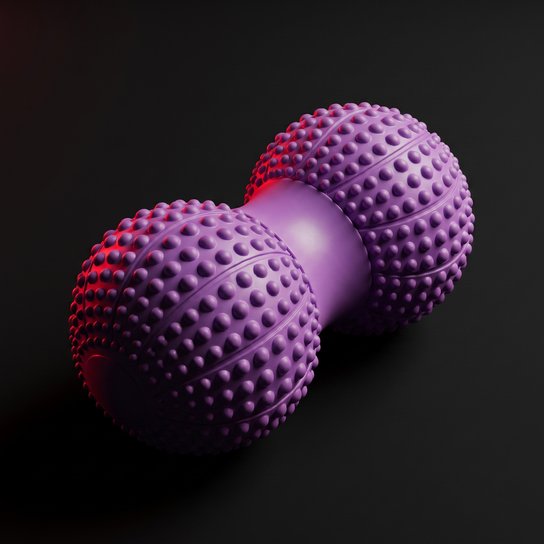 Professional Peanut Massage Ball TPE Raised Point Fascia Ball Back Waist Foot Myofascial Release Ball for Home Gym Recovery Mobility Rehab