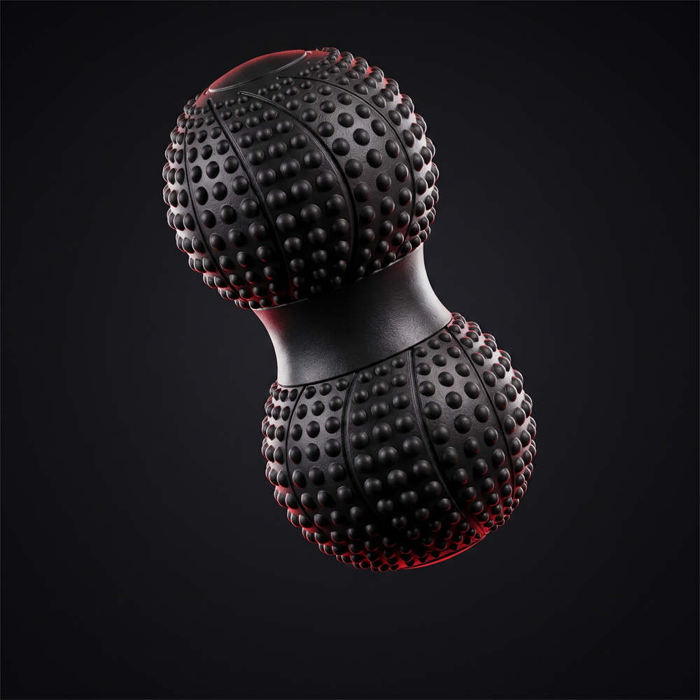 Professional Peanut Massage Ball TPE Raised Point Fascia Ball Back Waist Foot Myofascial Release Ball for Home Gym Recovery Mobility Rehab