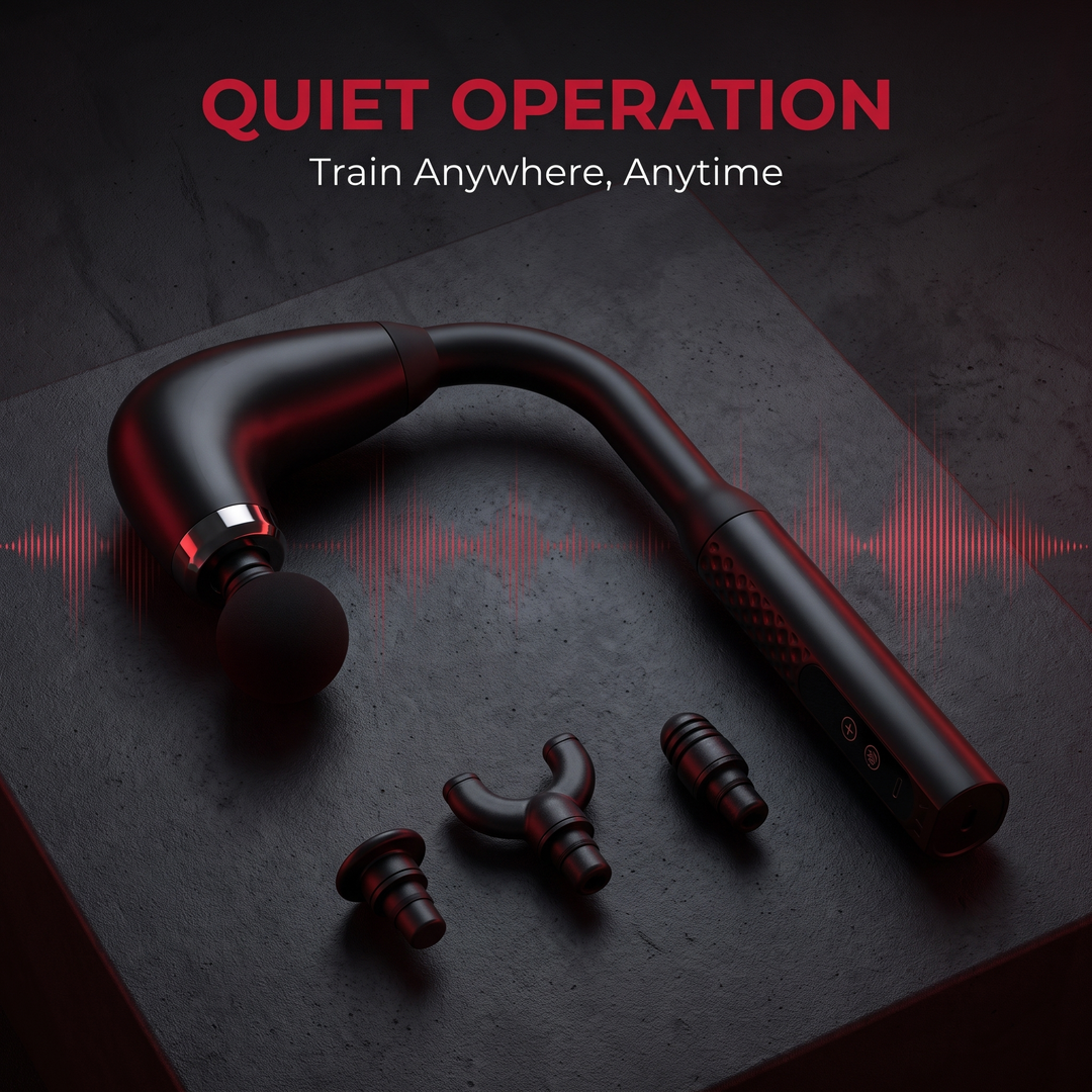 Professional Percussion Massage Gun Deep Tissue Muscle Recovery Handheld Massager 4 Massage Heads Home Gym Fitness Rehabilitation Body Massager