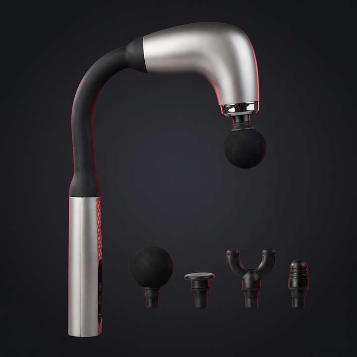 Professional Percussion Massage Gun Deep Tissue Muscle Recovery Handheld Massager 4 Massage Heads Home Gym Fitness Rehabilitation Body Massager