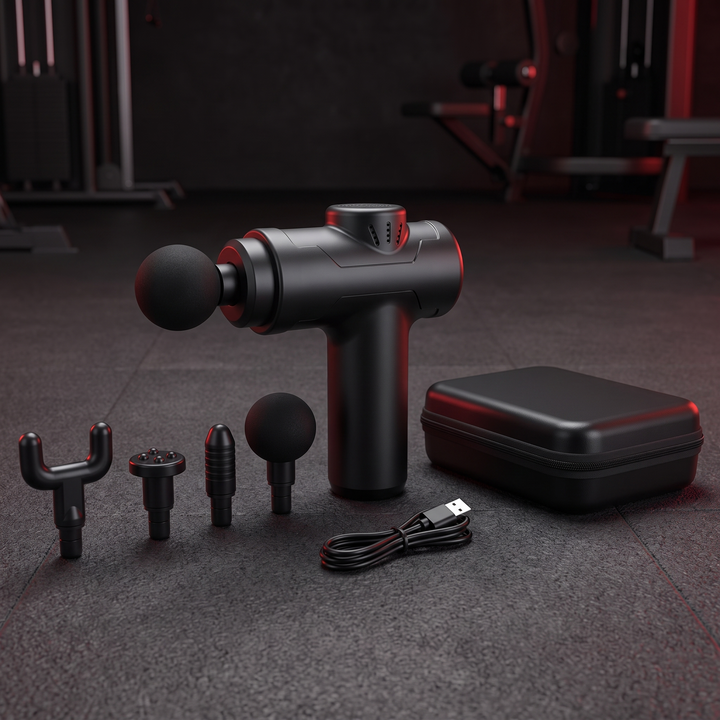 Professional Portable Massage Gun Deep Tissue Percussion Massager Muscle Recovery Device Handheld Body Massager for Gym Sports Fitness Home Use