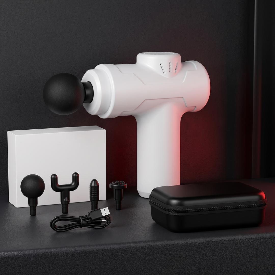Professional Portable Massage Gun Deep Tissue Percussion Massager Muscle Recovery Device Handheld Body Massager for Gym Sports Fitness Home Use