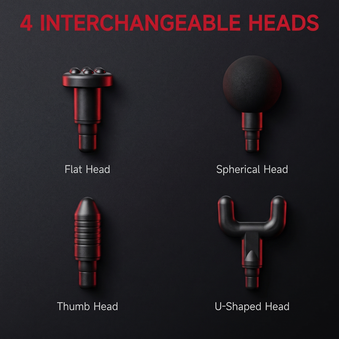 Professional Portable Massage Gun Deep Tissue Percussion Massager Muscle Recovery Device Handheld Body Massager for Gym Sports Fitness Home Use