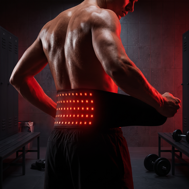 Professional Red Light Therapy Belt Infrared LED Heat Massage Wrap for Back Waist Pain Relief Blood Circulation Support Recovery