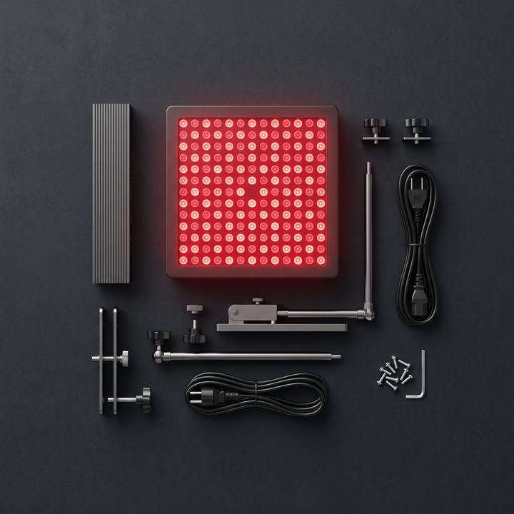 Professional Red Light Therapy Lamp 660nm 850nm Near Infrared Light Panel for Face and Body with Adjustable Stand and Timer Home Use Recovery Device