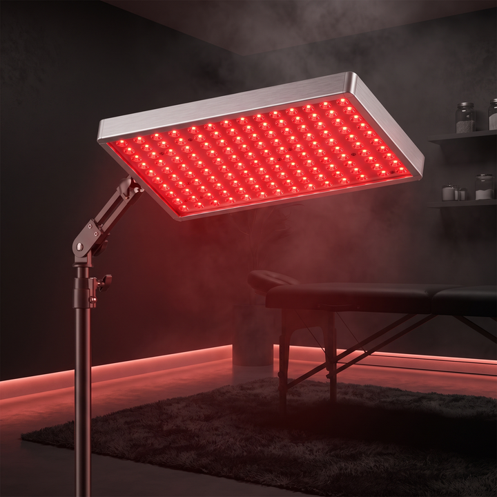 Professional Red Light Therapy Lamp 660nm 850nm Near Infrared Light Panel for Face and Body with Adjustable Stand and Timer Home Use Recovery Device