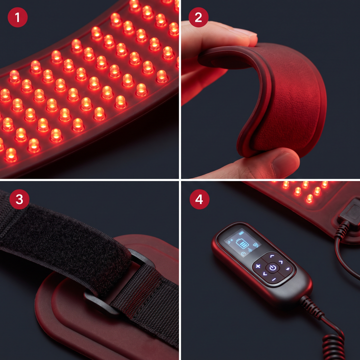Professional Red Light Therapy Pad 210 LEDs 660nm 850nm Infrared Light Therapy Device for Face Body Back Knee Hands Feet Portable Heat Pad Recovery