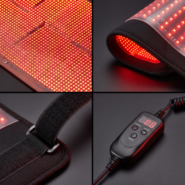 Professional Red Light Therapy Pad 210 LEDs 660nm 850nm Infrared Light Therapy Device for Face Body Back Knee Hands Feet Portable Heat Pad Recovery