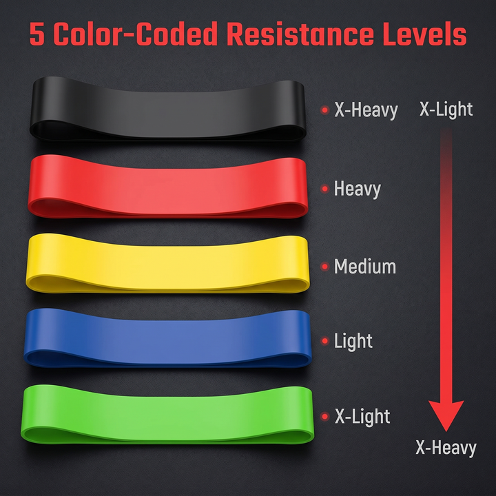 Professional Resistance Loop Bands Set Latex Exercise Bands Legs Glutes Core Strength Training Home Gym Workout Rehabilitation Mobility Fitness