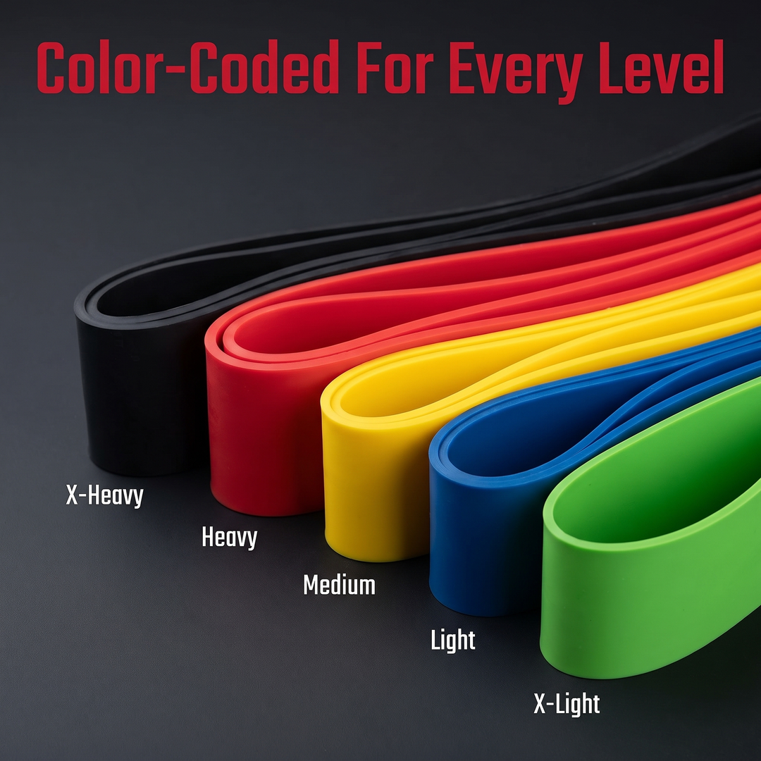 Professional Resistance Loop Bands Set Latex Exercise Bands Legs Glutes Core Strength Training Home Gym Workout Rehabilitation Mobility Fitness