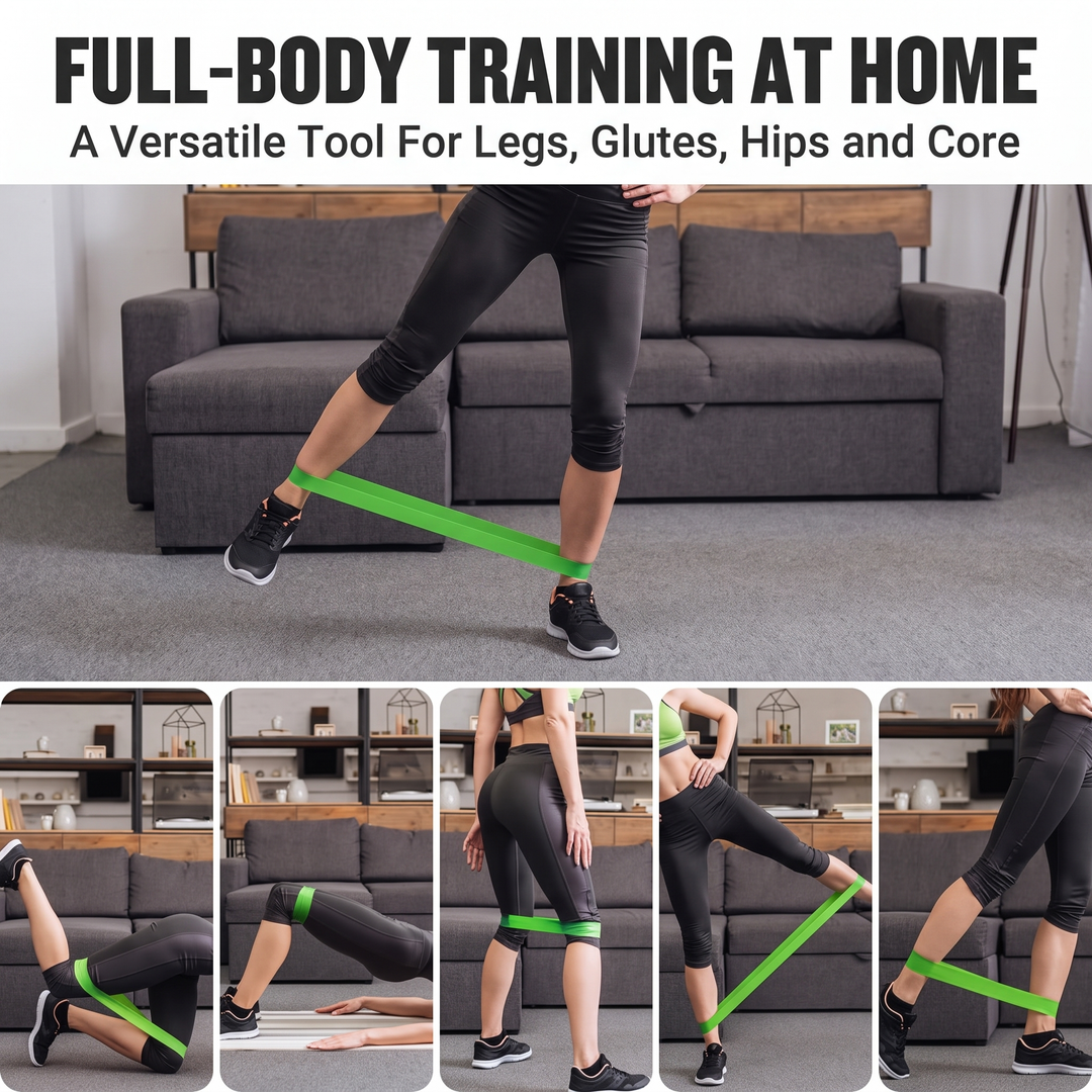 Professional Resistance Loop Bands Set Latex Exercise Bands Legs Glutes Core Strength Training Home Gym Workout Rehabilitation Mobility Fitness
