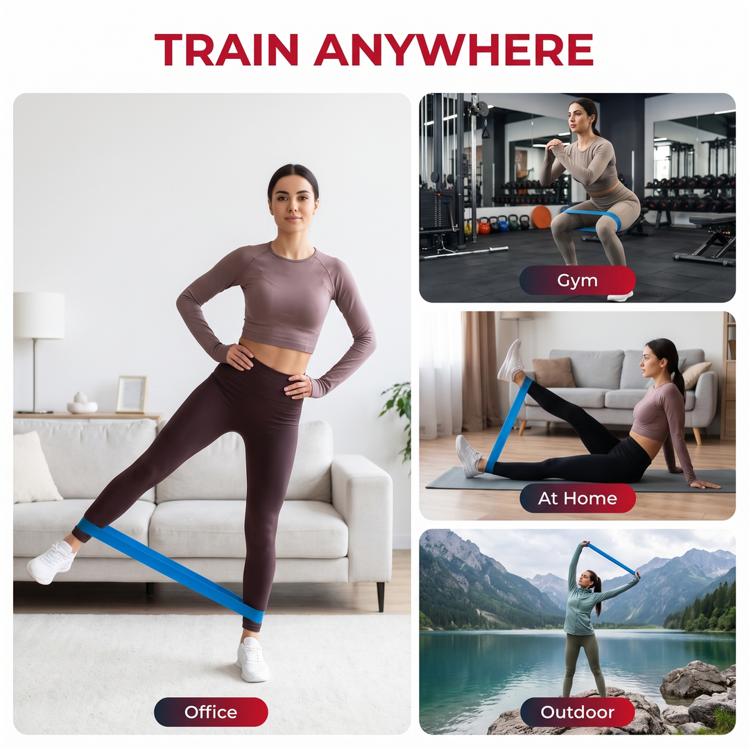 Professional Resistance Loop Bands Set Latex Exercise Bands Legs Glutes Core Strength Training Home Gym Workout Rehabilitation Mobility Fitness