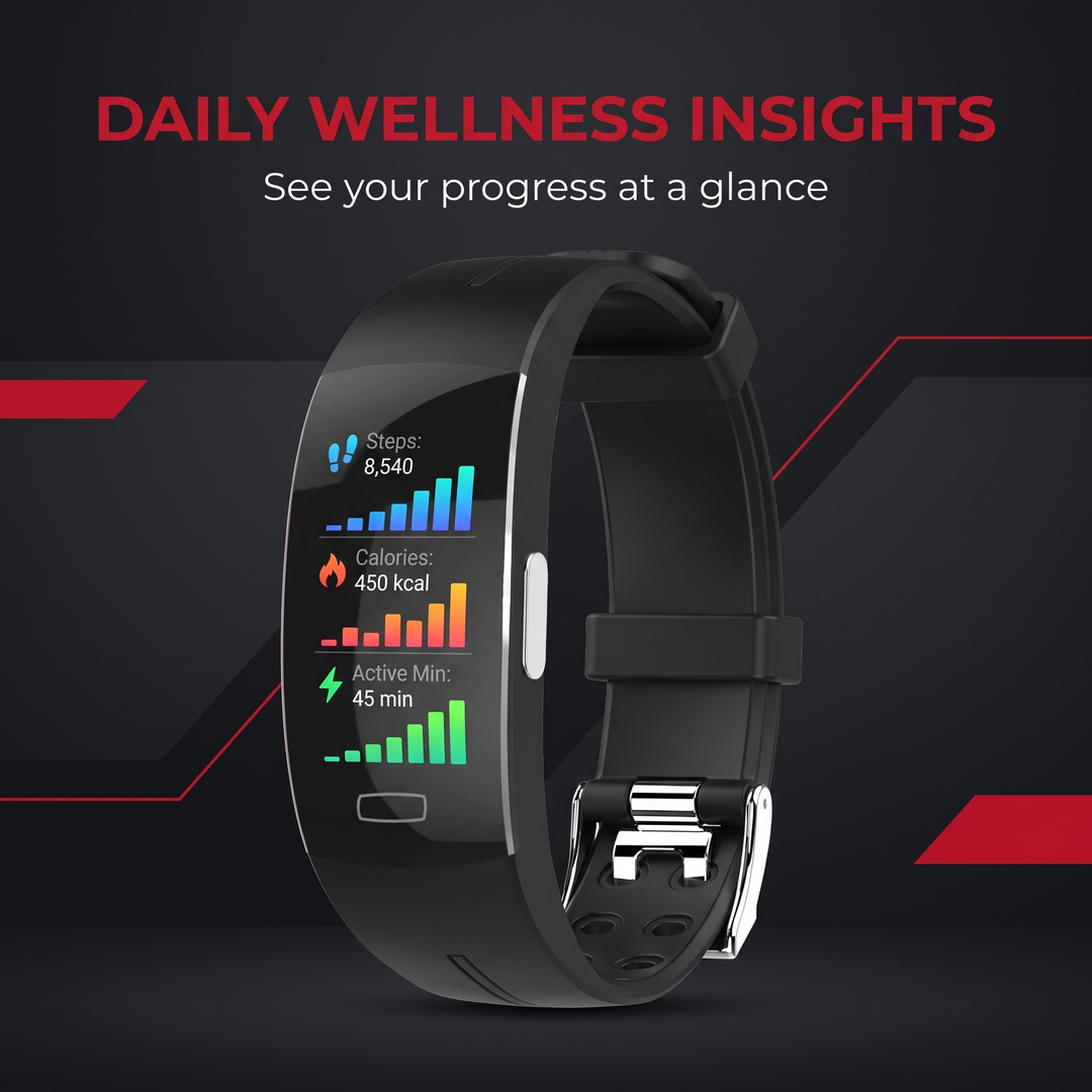 Professional Smart Fitness Band ECG PPG Heart Rate Blood Pressure Body Temperature Monitor Wrist Band Activity Tracker for Health Monitoring Daily Fitness Use