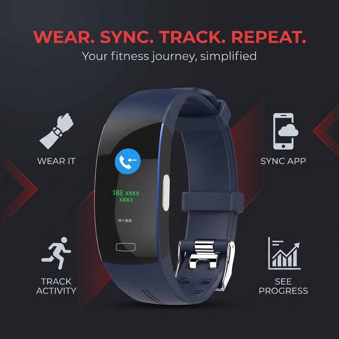 Professional Smart Fitness Band ECG PPG Heart Rate Blood Pressure Body Temperature Monitor Wrist Band Activity Tracker for Health Monitoring Daily Fitness Use