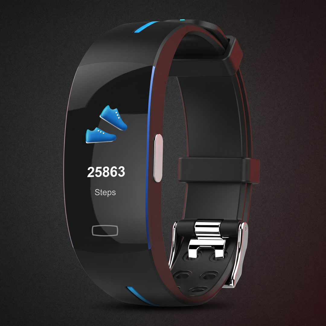 Professional Smart Fitness Band ECG PPG Heart Rate Blood Pressure Body Temperature Monitor Wrist Band Activity Tracker for Health Monitoring Daily Fitness Use